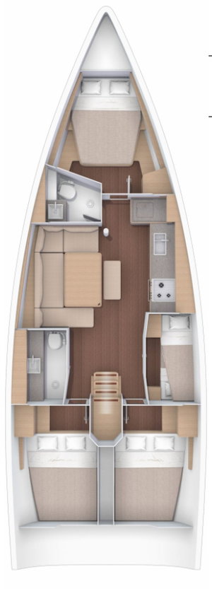 Dufour 430 GL „Tahiri - bareboat“ – fotka 5